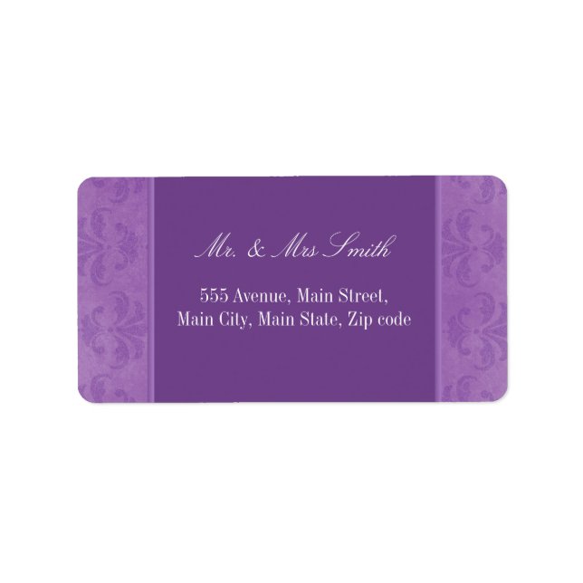 Lilac Damask Label (Front)
