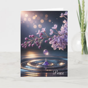 Lilac Dewdrop Sympathy Card