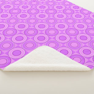 Lilac Doughnut Check Sherpa Blanket