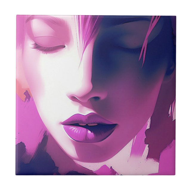 Lilac Dream Whisper – Serene, Ethereal, Purple Ceramic Tile (Front)