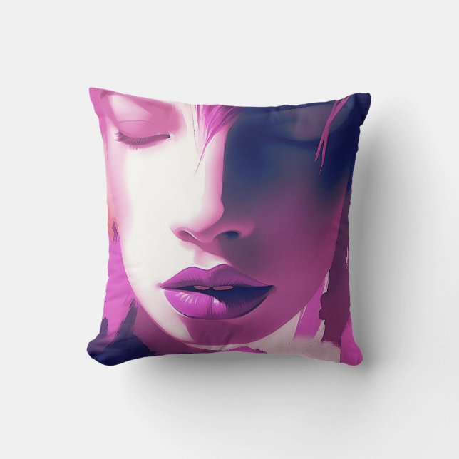 Lilac Dream Whisper – Serene, Ethereal, Purple Cushion (Front)