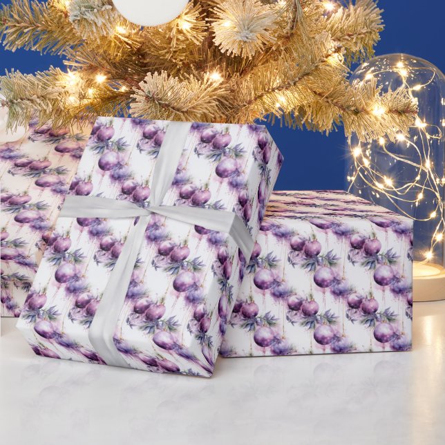 Lilac Dreams: A Fusion of Purple and Gold Wrapping Paper (Holidays)