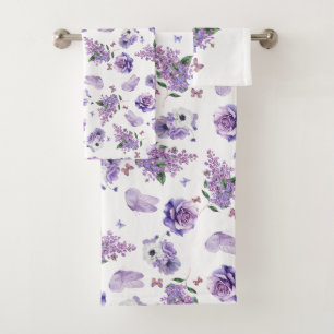 Lilac Dreams & Butterfly Whispers Bath Towel Set