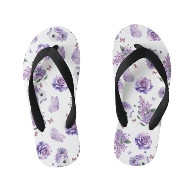 Lilac Dreams & Butterfly Whispers Kid's Thongs (Footbed)