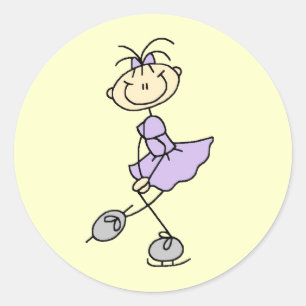 Lilac Dress Figure Skater Tshirts and Gifts Classic Round Sticker