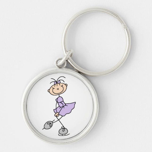 Lilac Dress Figure Skater Tshirts and Gifts Key Ring (Front)