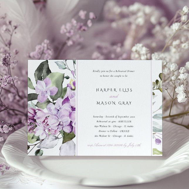 Lilac Elegance Rehearsal Dinner Invitation (Creator Uploaded)
