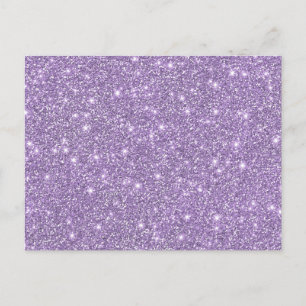 Lilac Elegant Glamourous Faux Glitter Postcard