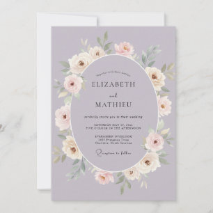 Lilac Ethereal Watercolor Wedding Invitation