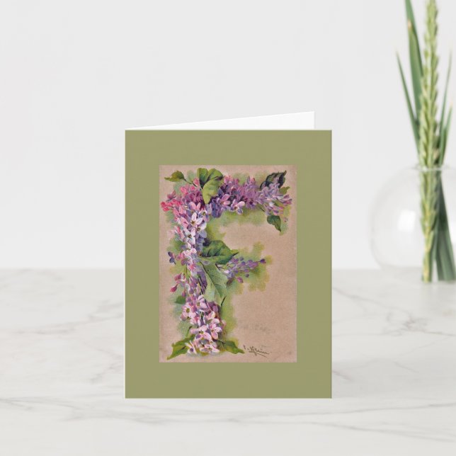 Lilac "F" Note Card GRN (Front)