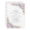 Lilac Floral Baby Girl Baptism Invitation