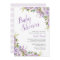 Lilac Floral Baby Shower Invitation