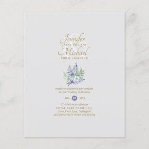 Lilac Floral Bridal Shower by Mail or Wedding