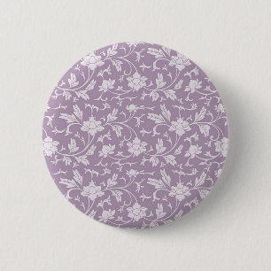 Lilac Floral Pattern 6 Cm Round Badge