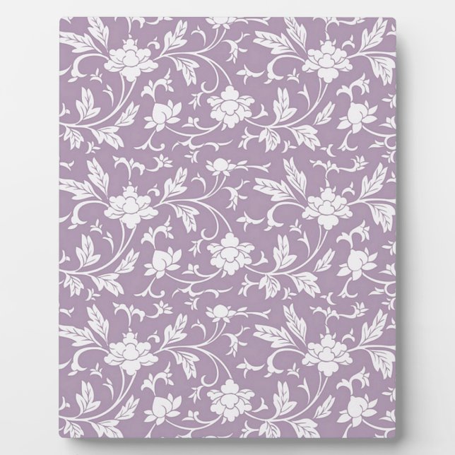 Lilac Floral Pattern Plaque (Front)