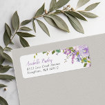 Lilac Floral Personalised Return Address Labels<br><div class="desc">Pretty personalised return address labels with a purple and green watercolor floral border to coordinate with our Lilac Floral invitation designs. Click Customise It to add a photo or change the fonts and colours to create a unique one of a kind design.</div>