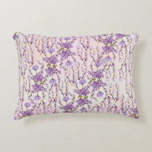 lilac  floral pillow