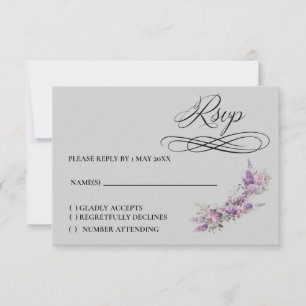 Lilac floral Response Card