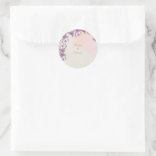 lilac floral sticker