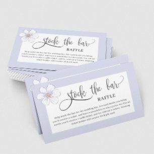 Lilac Floral Stock the bar Bridal Shower Enclosure Card