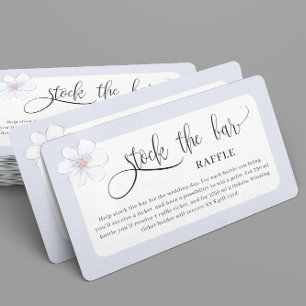 Lilac Floral Stock the bar Bridal Shower Enclosure Card