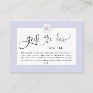 Lilac Floral Stock the bar Bridal Shower Enclosure Card
