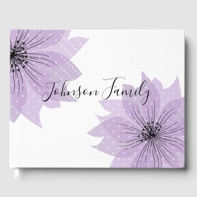 lilac flower, flower, lilac guest book (Front)
