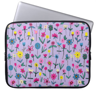 Lilac Flower Garden Laptop Sleeve