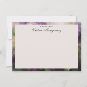 Lilac Flower Vintage Oil Painting Personalised Card