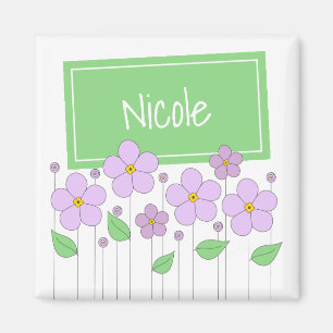 Lilac Flowers and Tag Magnet