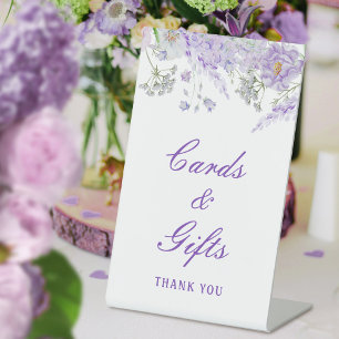 Lilac Flowers Cards & Gifts Pedestal Sign