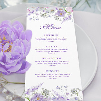 Lilac Flowers Classic Menu
