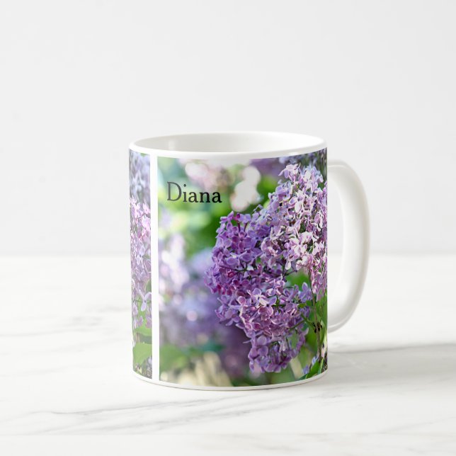 Lilac flowers coffee mug (Front Right)