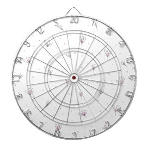 Lilac Flowers Dartboard