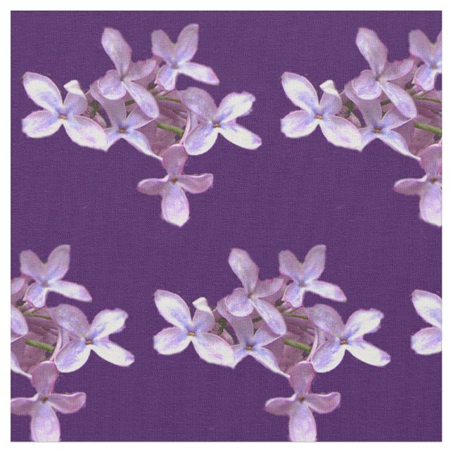Lilac Flowers Fabric (Close Up)
