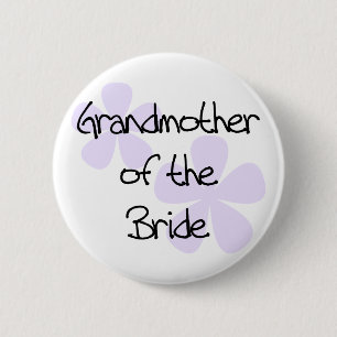 Lilac Flowers Grandmother of Bride 6 Cm Round Badge