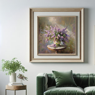 Lilac Flowers in Vase Photo Print