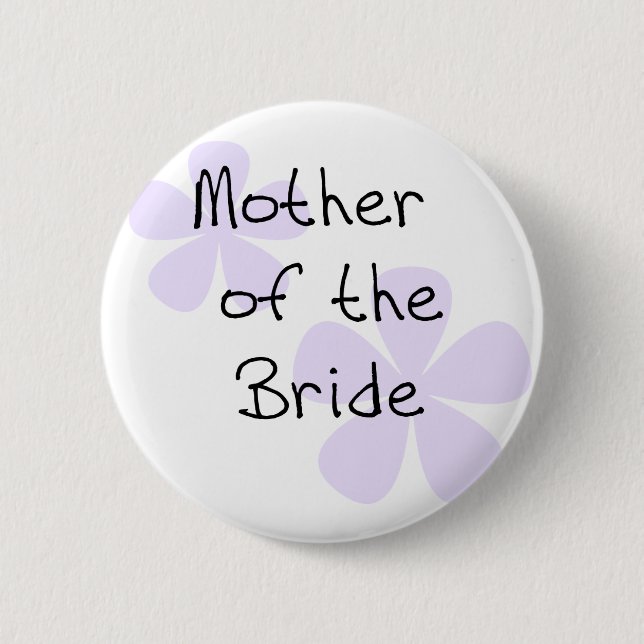 Lilac Flowers Mother of Bride 6 Cm Round Badge (Front)
