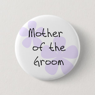 Lilac Flowers Mother of Groom 6 Cm Round Badge