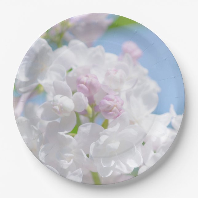 Lilac Flowers Paper Plate (Front)