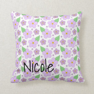 Lilac Flowers Pillow