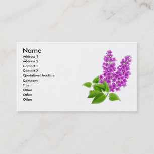 Lilac Flowers Profile Card