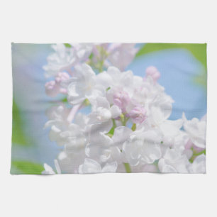 Lilac Flowers Tea Towel