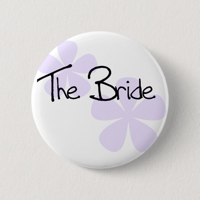 Lilac Flowers The Bride 6 Cm Round Badge (Front)