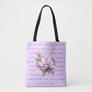 Lilac Flowers Watercolor Shoper Tote Bag