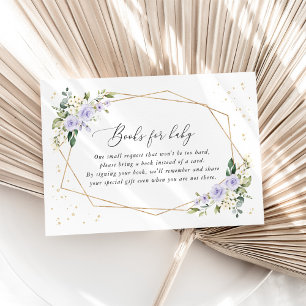 Lilac Flowers, White Flowers, Boho, Books For Baby Enclosure Card