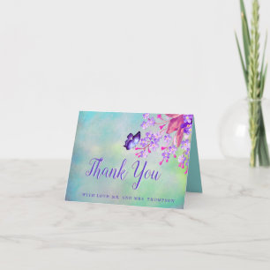 Lilac Forget-me-not flower Thank You Card