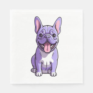 Lilac French Bulldog 2 Napkin
