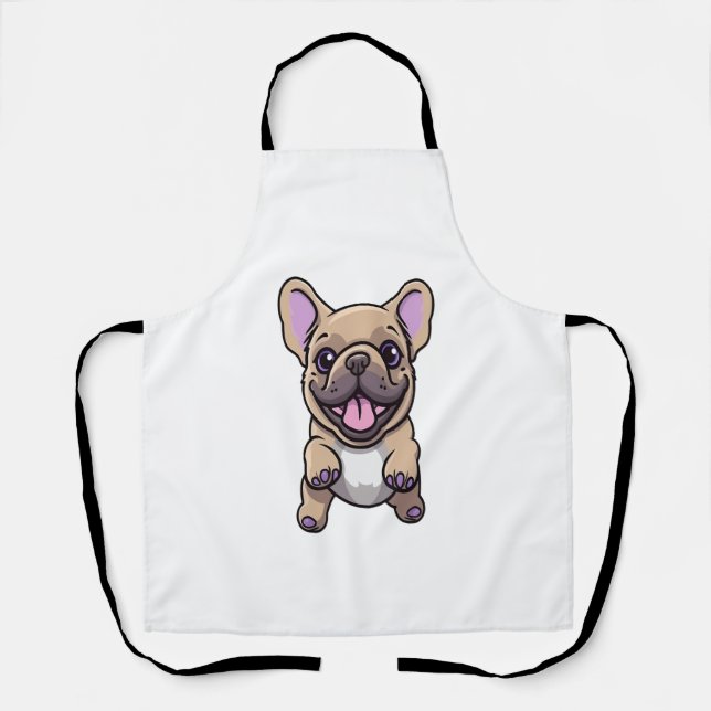 Lilac French Bulldog 9 Apron (Front)