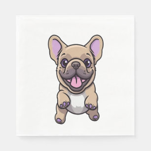 Lilac French Bulldog 9 Napkin